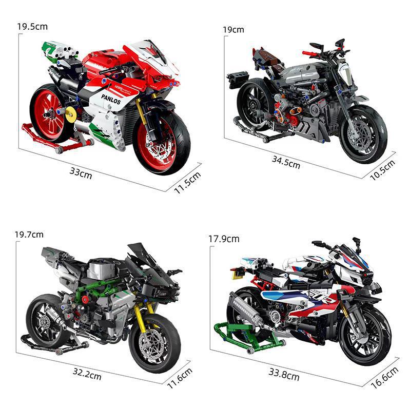 PANLOS BRICK Building Blocks Motorcycle Model Kit - Image 1