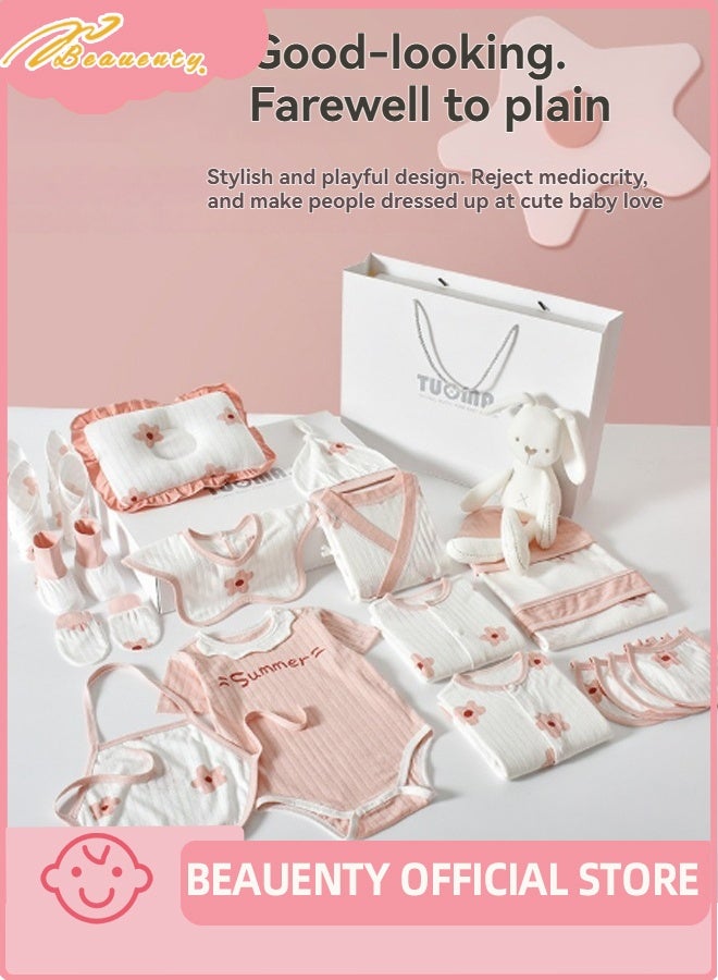 Beauenty Newborn Baby Gift Set , Newborn Layette Gift Set 18 Pieces , Baby Girl Boys Gift Set , Baby Cotton Outstanding Clothing Set , Newborn Fit Accessories Set - Image 2