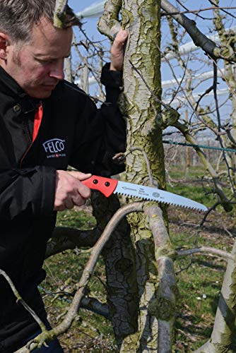 FELCO 621 Pruning Saw – Straight Pull-Stroke Saw for Tree Trimming & Forestry | Tree Branch Cutter | Handsaw with Tapered Hardened Steel 9.5" Blade, Non-Slip Handle, Carrying Sheath, Swiss Precision - Image 5