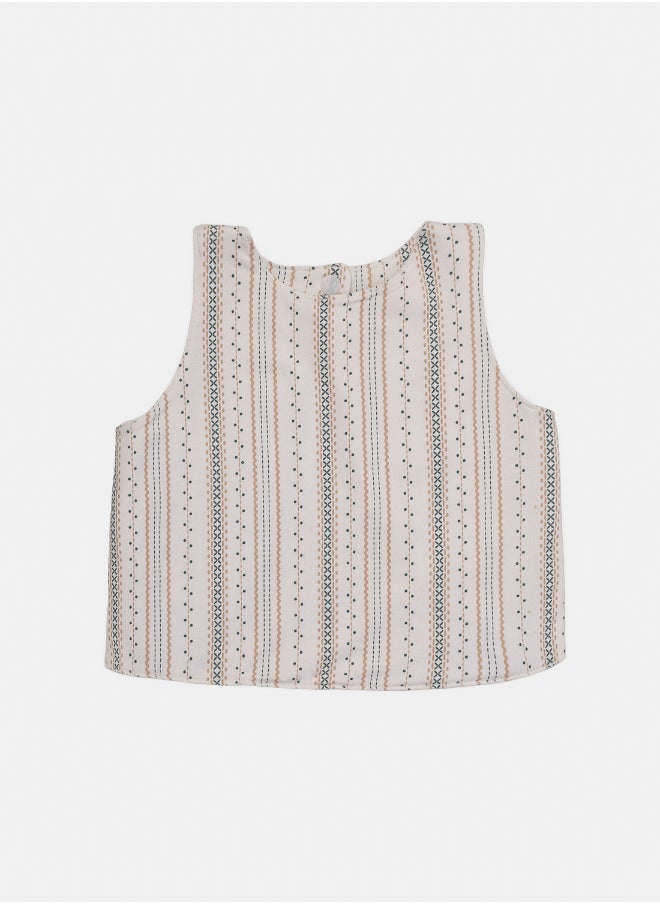 Junior Baby Girls Printed Shirt Bib  - Image 1