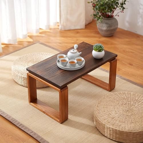 Crysellewoods Simple&Premium and Folding Japanese Style Low Height Floor Meditation/Tea/Coffee/Tatami Table for Living Room, Bedroom, Solid Wood Low Study/Laptop Desk Table. - Image 3