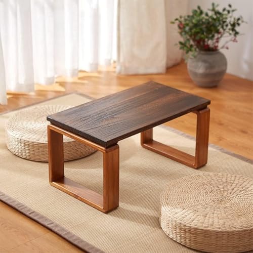 Crysellewoods Simple&Premium and Folding Japanese Style Low Height Floor Meditation/Tea/Coffee/Tatami Table for Living Room, Bedroom, Solid Wood Low Study/Laptop Desk Table. - Image 4