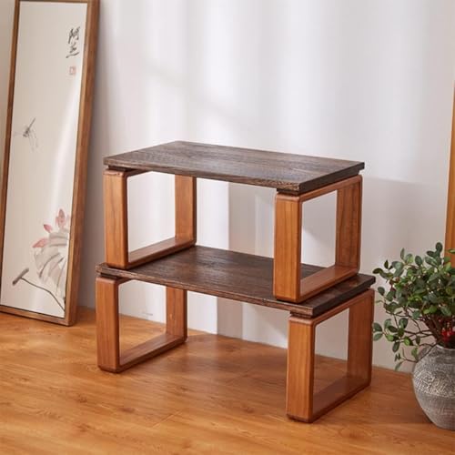 Crysellewoods Simple&Premium and Folding Japanese Style Low Height Floor Meditation/Tea/Coffee/Tatami Table for Living Room, Bedroom, Solid Wood Low Study/Laptop Desk Table. - Image 5