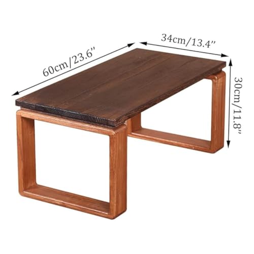 Crysellewoods Simple&Premium and Folding Japanese Style Low Height Floor Meditation/Tea/Coffee/Tatami Table for Living Room, Bedroom, Solid Wood Low Study/Laptop Desk Table. - Image 2