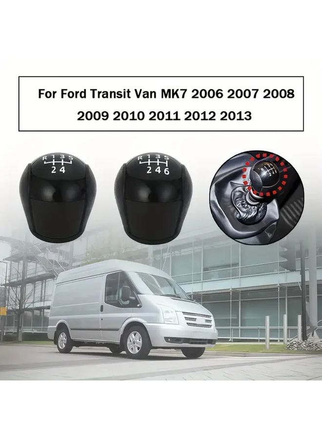مقبض ناقل الحركة الفاخر لسيارة فورد ترانزيت فان MK7 2006-2013، ناقل حركة يدوي بـ 6 سرعات، إكسسوارات داخلية. - Image 2