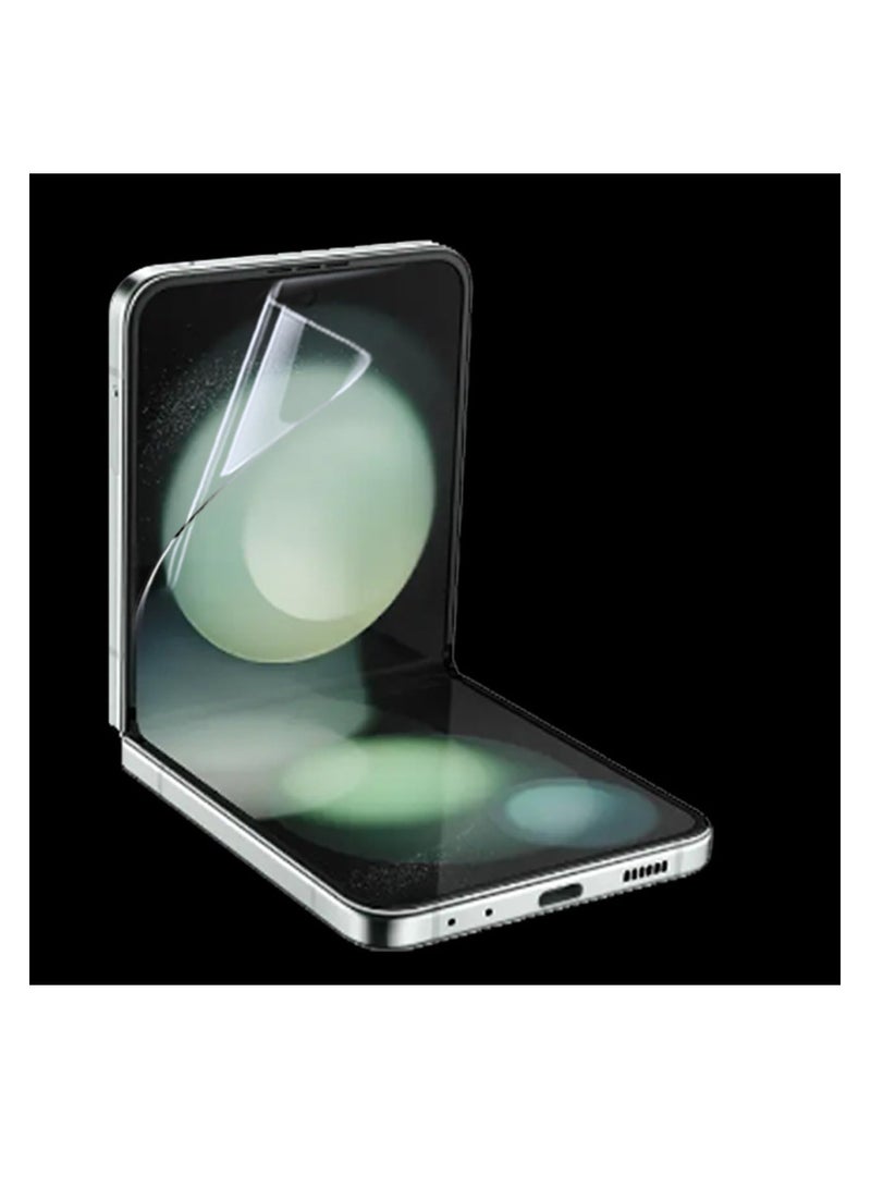 [10 in 1] For Samsung Galaxy Z Flip 6 Screen Protector, TPU Flexible Film, Inner Film + Front Screen Film + Hinge Film + Back Cover Film + Lens Film, Full Coverage Bubble Free Hydrogel Protective Film