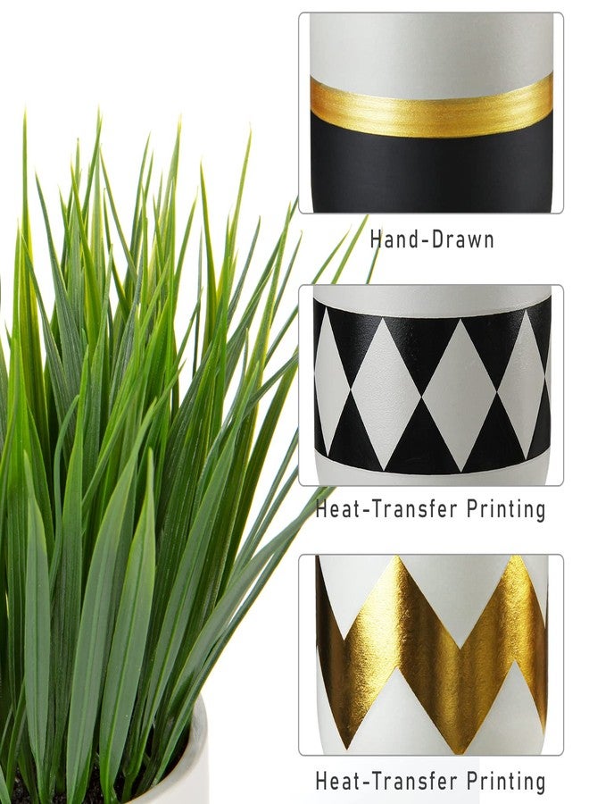 Hollyone Artificial Plants Small Faux Plant Decor Fake Potted Plant Faux Plants in Pots Fake Grass Pot for Home Table Office Desk Room Bathroom House Indoor Decorative Gifts - Image 5