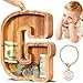 SummiDate Wooden Letter Piggy Bank for Kids Piggy Bank for Boys Girls Toddler Alphabet G Money Bank Personalized Initial Wood Coin Bank Birthday for Kids G - Image 4