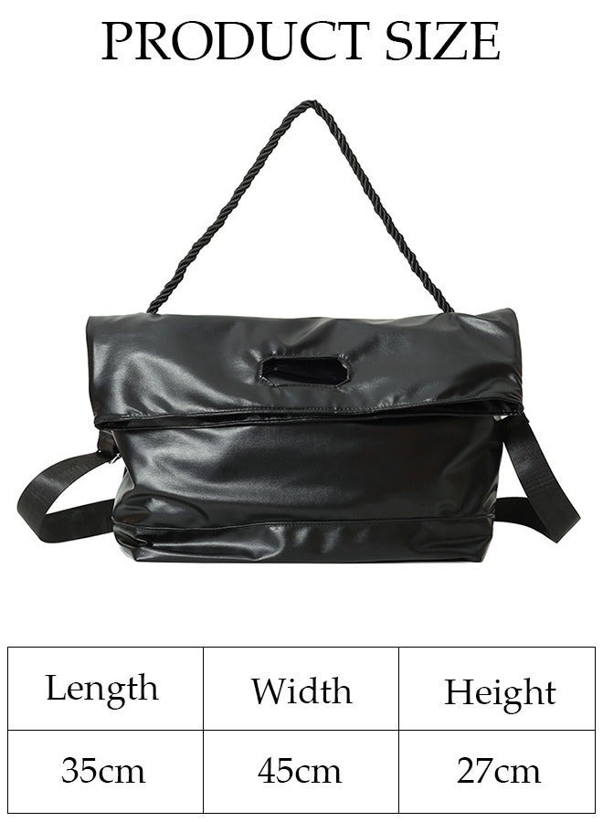 DUNISO Womens Shoulder Tote Bag Faux Leather Handbag for Women Large Capacity Messenger Fashionable Travel Shoulder Bag for Ladies Girls College Students - Image 4