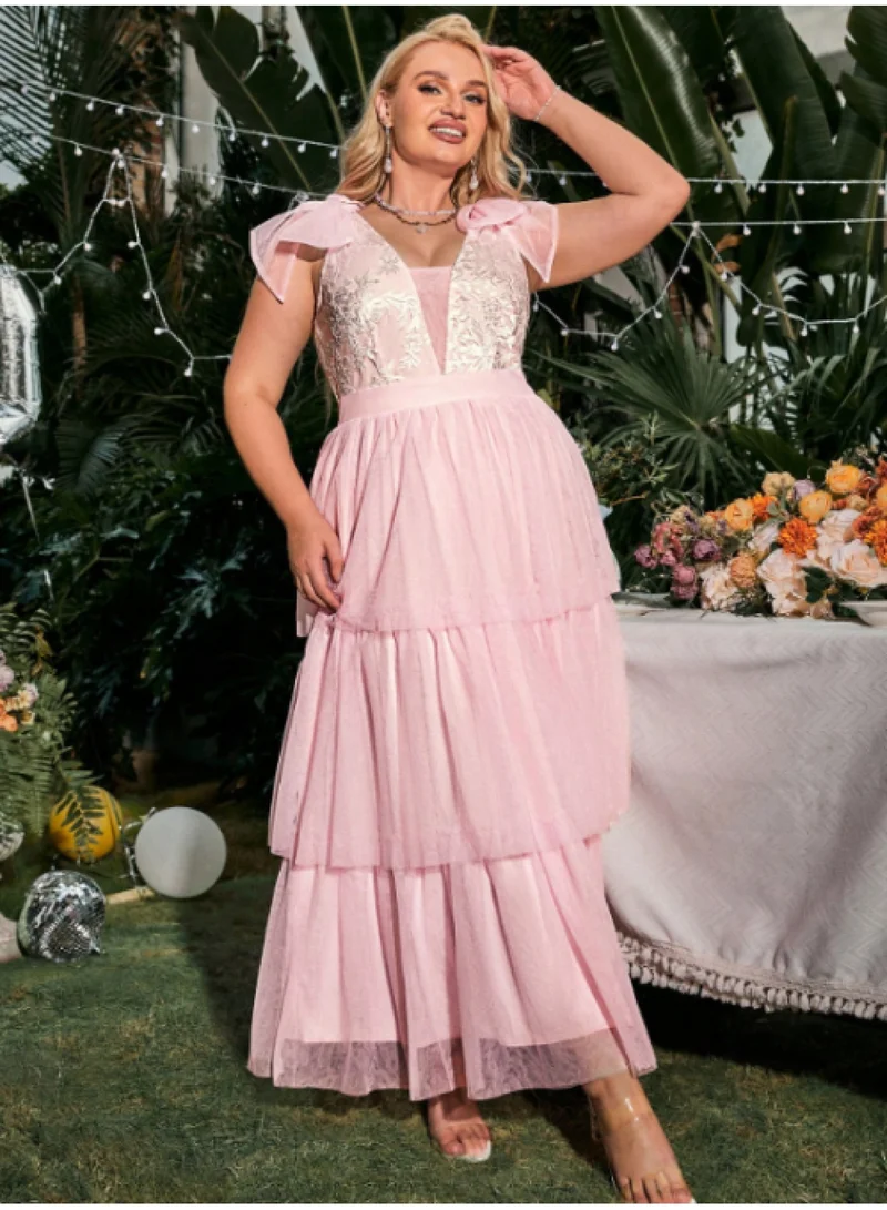 SIMPLEE Oversized women's dress suitable for curvy women's flowing skirt
