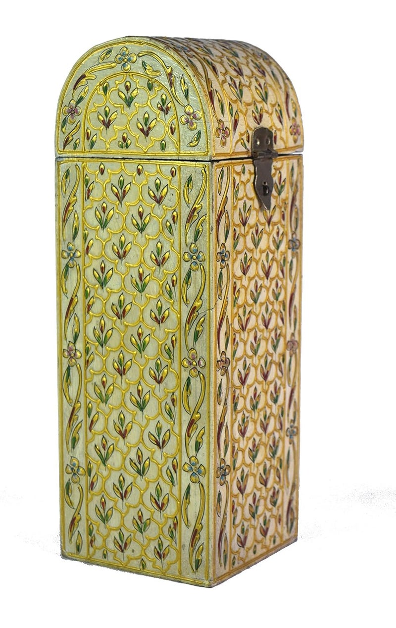 Global Art Vintage Attractive Wooden Box Hand Painted Beautiful Work for Home Office Decorative i7161 - Image 4