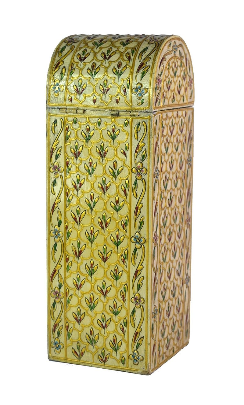 Global Art Vintage Attractive Wooden Box Hand Painted Beautiful Work for Home Office Decorative i7161 - Image 5
