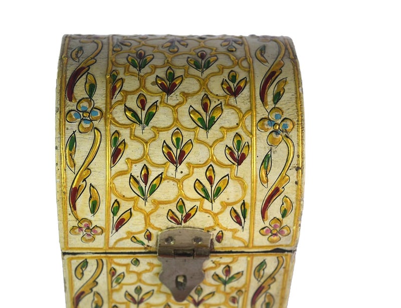 Global Art Vintage Attractive Wooden Box Hand Painted Beautiful Work for Home Office Decorative i7161 - Image 3