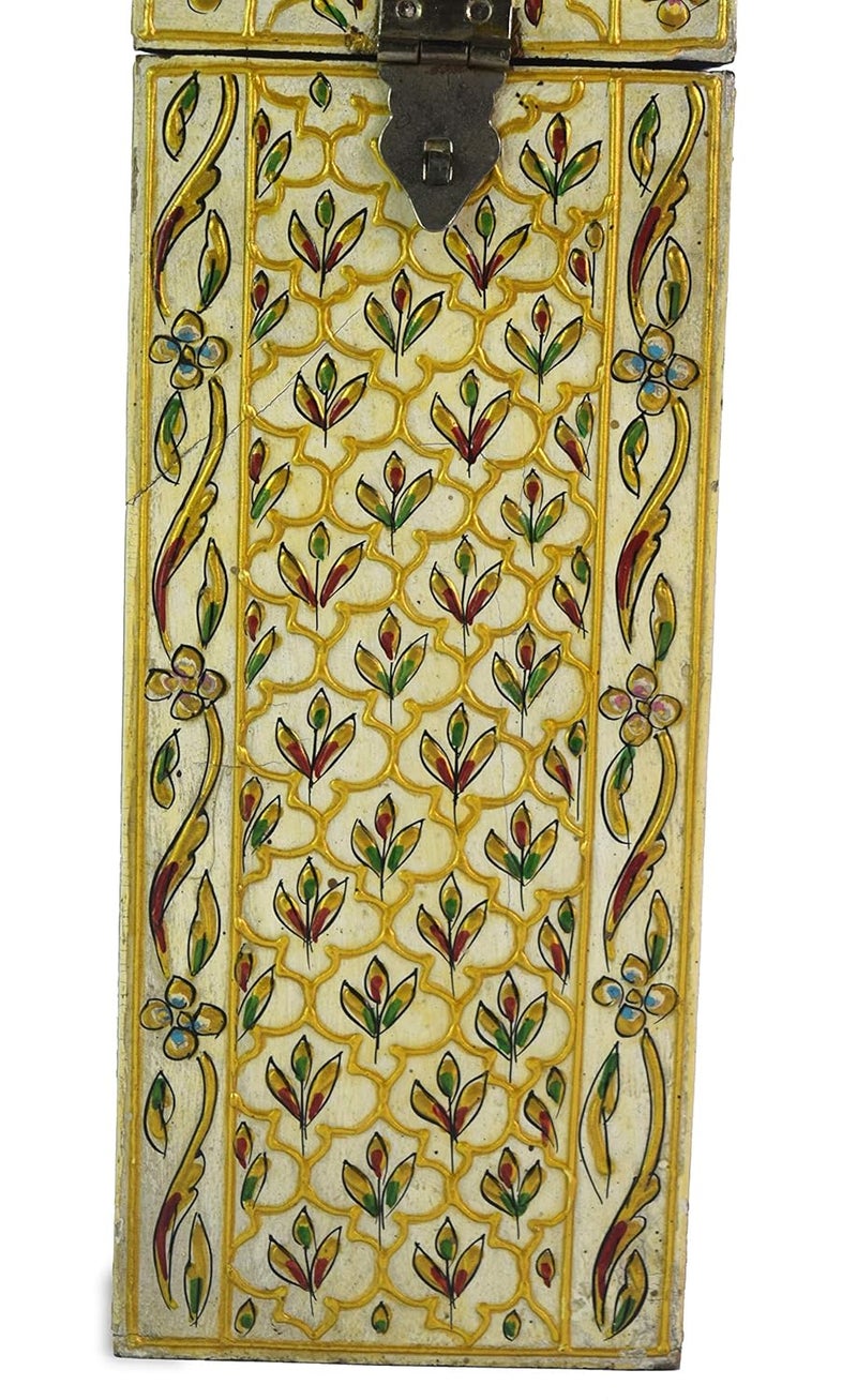Global Art Vintage Attractive Wooden Box Hand Painted Beautiful Work for Home Office Decorative i7161 - Image 2
