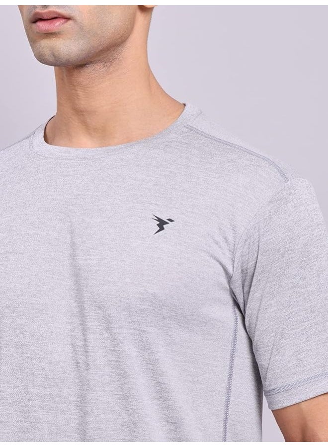 تكنوسبورت تي شيرت Active من البوليستر بقصة ضيقة للرجال من TECHNOSPORT - (OR40) عبوة من قطعة واحدة - Image 3