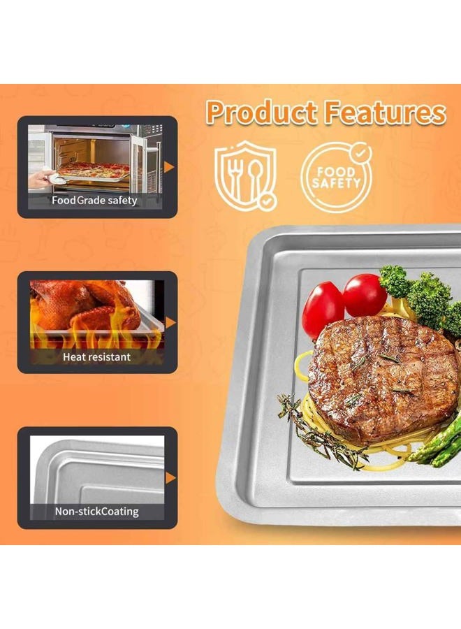 GWY Air Fryer Tray for Emeril Lagasse 26 QT Extra Large Air Fryer, 12.2''×11.2'' Stainless Steel Air Fryer Accessories Grill Pan Grill Plate Crisper Plate Replacement Parts Rack - Image 4