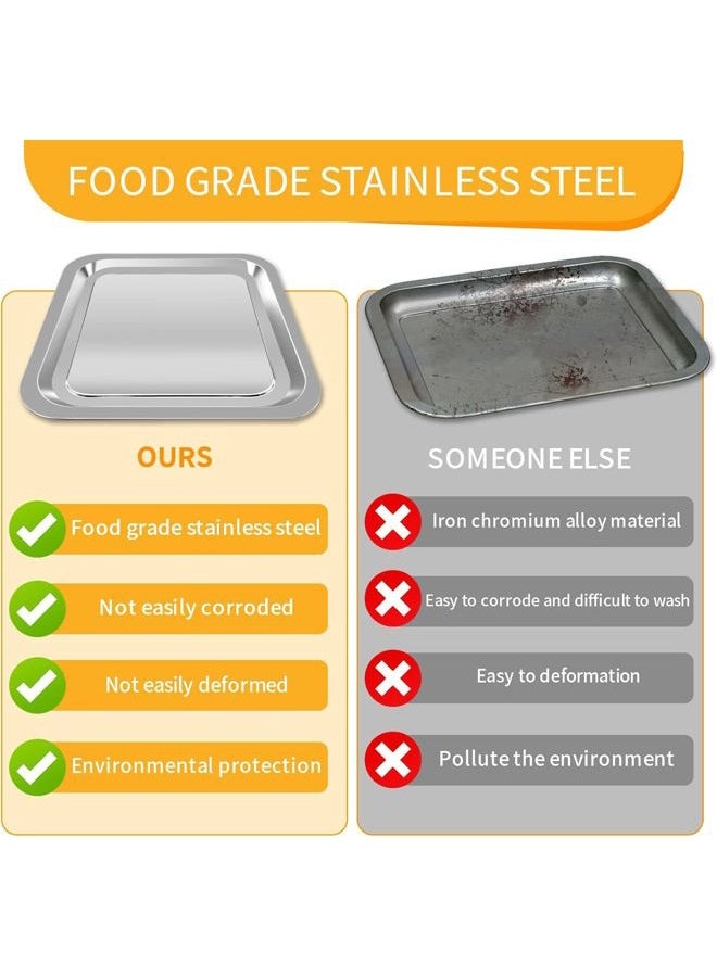 GWY Air Fryer Tray for Emeril Lagasse 26 QT Extra Large Air Fryer, 12.2''×11.2'' Stainless Steel Air Fryer Accessories Grill Pan Grill Plate Crisper Plate Replacement Parts Rack - Image 5
