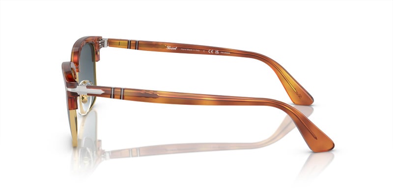 Persol Men's PO3327S Polarized Rectangular Sunglasses, Terra Di Siena, 54 mm - Image 3