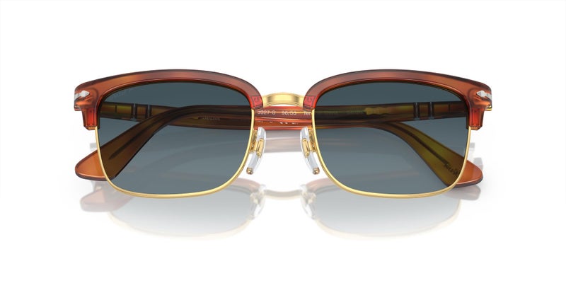 Persol Men's PO3327S Polarized Rectangular Sunglasses, Terra Di Siena, 54 mm - Image 5