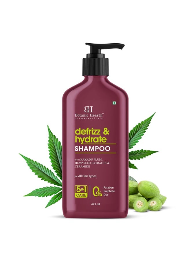 Botanic Hearth Defrizz & Hydrate Shampoo with Ceramides & Hemp Seed Oil | Intense Hydration & Frizz Control | Locks in Moisture & Boosts Shine |Formula | Sulfate & Paraben Free, - Image 3