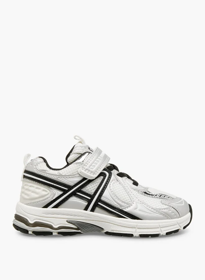Little Missy Panelled Sneakers with Hook and Loop Closure