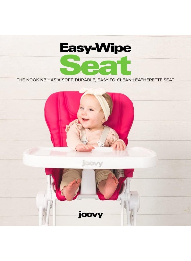 Joovy كرسي عالٍ جوفي نوك NB، مقعد قابل للإمالة، طي مدمج، صينية تفتح بسهولة، وردي كراش (2206) - Image 4