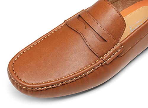 Vostey Men's Loafers Slip on Shoes Brown Loafers Driving Loafers Casual Penny Loafers for Men (BMY3002 Brown 10.5) - Image 2