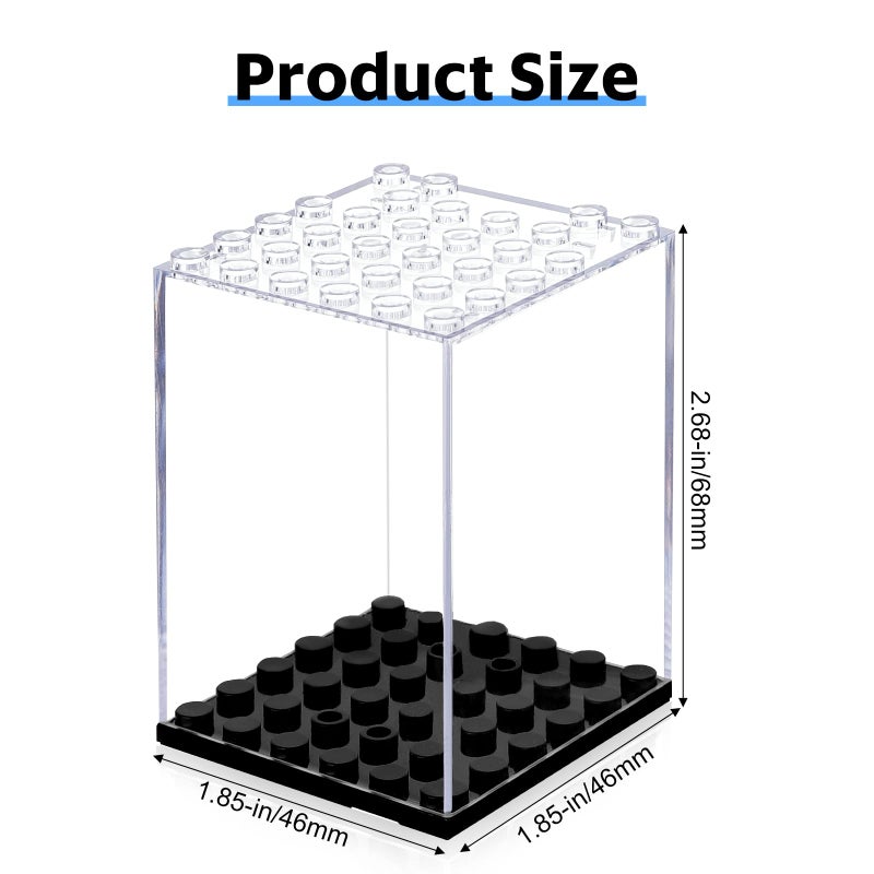 Pokiiulk 15 Display Cases Fits for Lego Minifigures, Mini-Figures Display Boxes Fits for Lego Figures Display, Single Mini-Figures Storage Case for Figures Collectors, Dust-Proof (Black) - Image 2