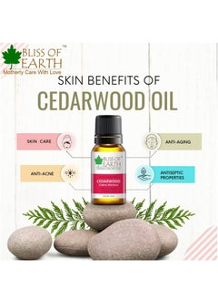 BLISS OF EARTH Bliss of Earth Pure Tea Tree Green & Cedarwood Organic Essential Oils Combo 10ml For Mosquito & Bug Repelling Pack of 2  - Image 2