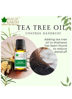 BLISS OF EARTH Bliss of Earth Pure Tea Tree Green & Cedarwood Organic Essential Oils Combo 10ml For Mosquito & Bug Repelling Pack of 2  - Image 5