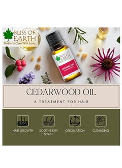 BLISS OF EARTH Bliss of Earth Pure Tea Tree Green & Cedarwood Organic Essential Oils Combo 10ml For Mosquito & Bug Repelling Pack of 2  - Image 4