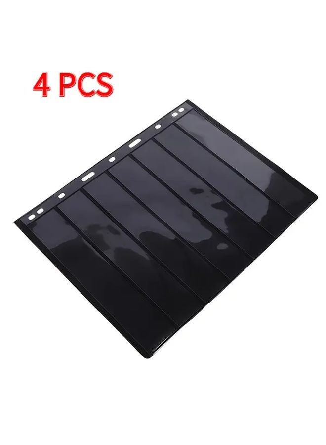 4 PCS 7 Row Stamp Collection Album with Coin Slots Durable PVC Portable Storage - Image 1