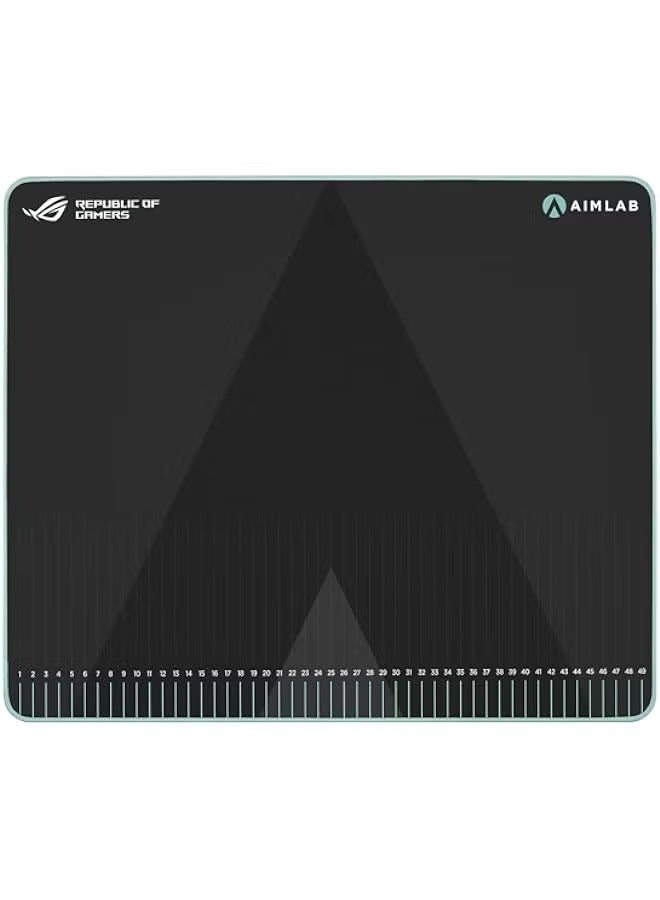 PROMASS ROG Hone Ace Aim Lab Edition Gaming Mouse Pad, 508 X 420 x 3 mm, Large Size, Soft, Hybrid Cloth Material, Non-Slip Rubber Base, Esports & FPS Gaming, Black  - Image 1