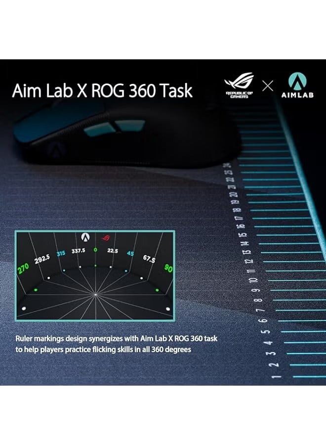 PROMASS ROG Hone Ace Aim Lab Edition Gaming Mouse Pad, 508 X 420 x 3 mm, Large Size, Soft, Hybrid Cloth Material, Non-Slip Rubber Base, Esports & FPS Gaming, Black  - Image 2