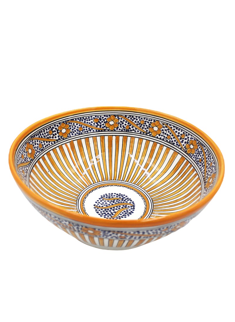 Antique Museum Moroccan Handmade Hand Painted Display Bowl 30 cm  - Image 2