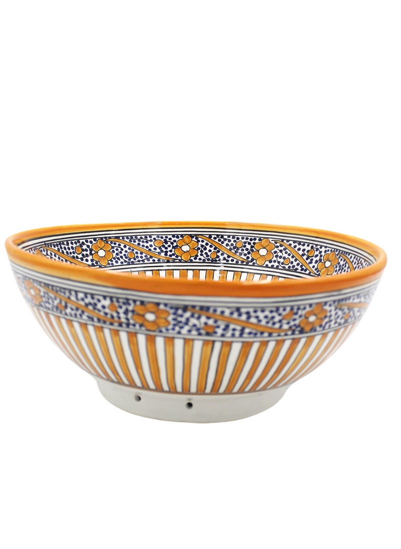 Antique Museum Moroccan Handmade Hand Painted Display Bowl 30 cm  - Image 3