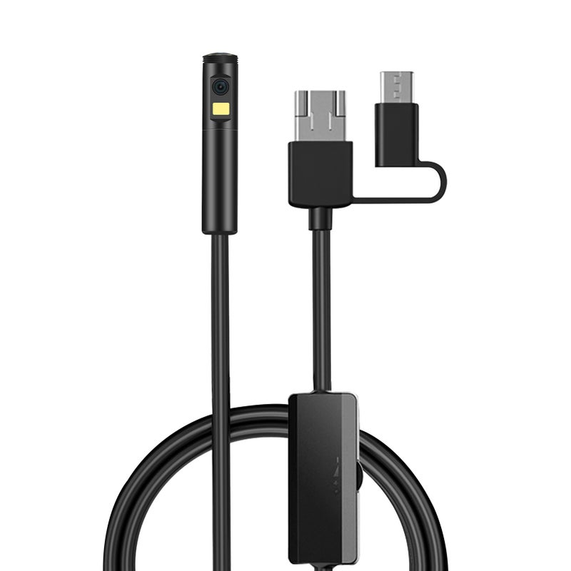 Industrial Endoscopy Borescope Inspection Camera 3 In 1 Interface Replacement for Type-C/ Android/ USB Port Built-in 9 Dimmable Adjustable Brightness LEDs 8mm Lens 1960 * 1080 Resolution IP68 Water - Image 1