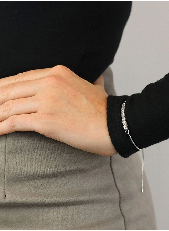 BUCKLEY LONDON - Hampton Bracelet - Rhodium Tone - Image 1