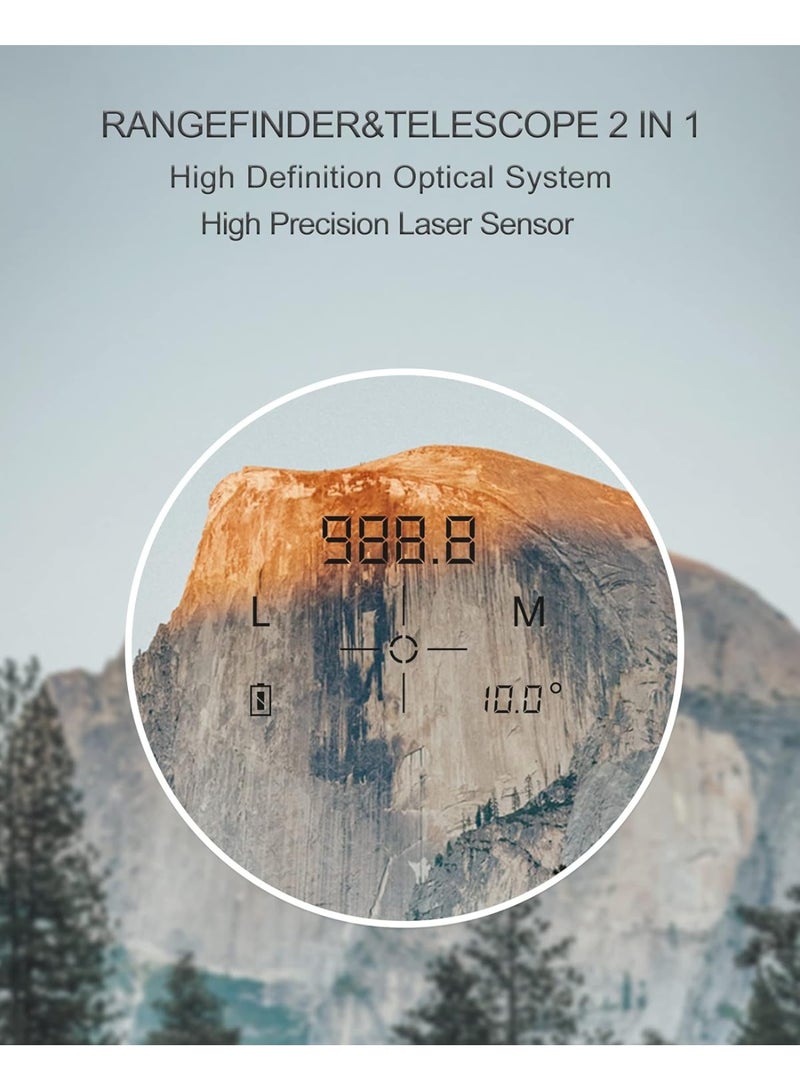 ATuMan Laser Golf Rangefinder with Slope, 6X Magnification, 1200 Yards, Fast Focus, flagpole Lock, ramp Compensation, Rechargeable, Suitable for Hunting, Outdoor Hiking, Search and Rescue (TR1) - Image 4