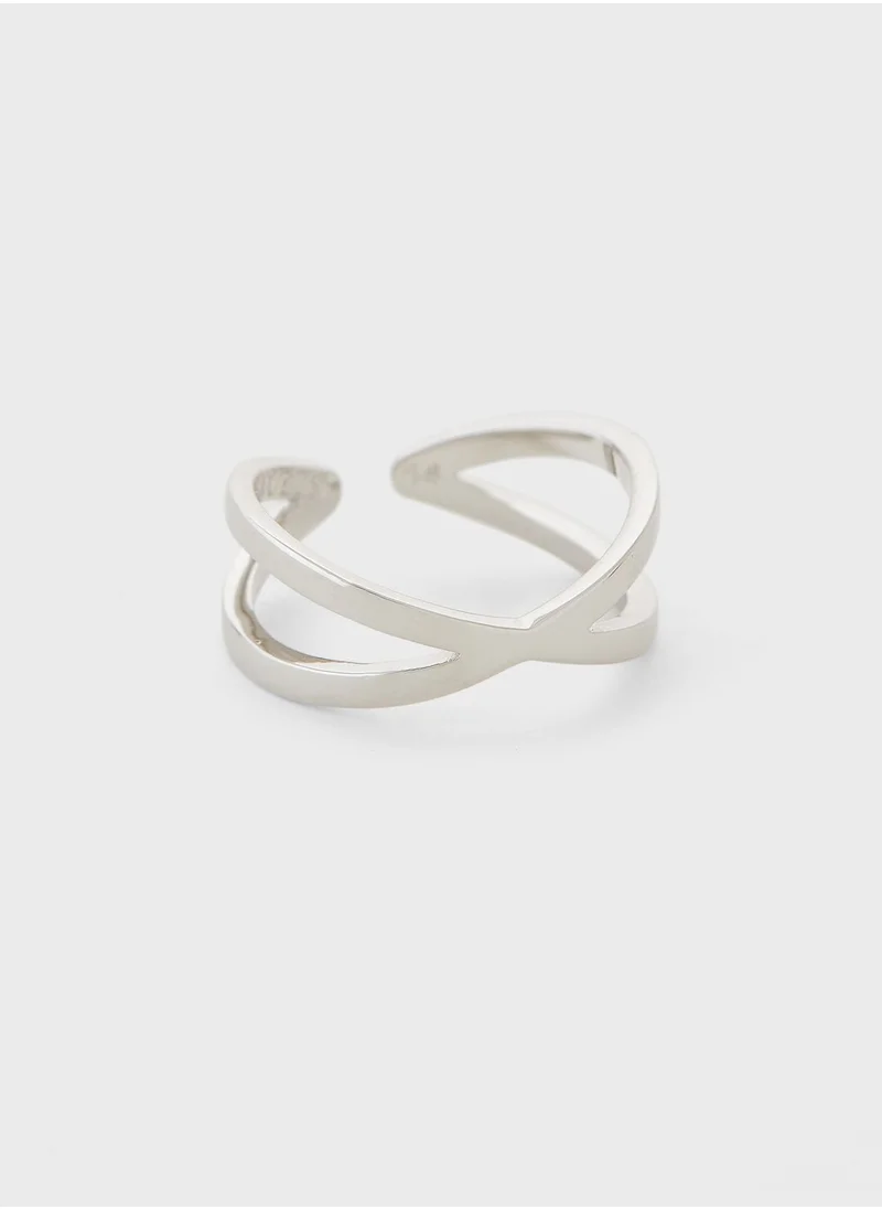 GUESS Crossed Bars Ring