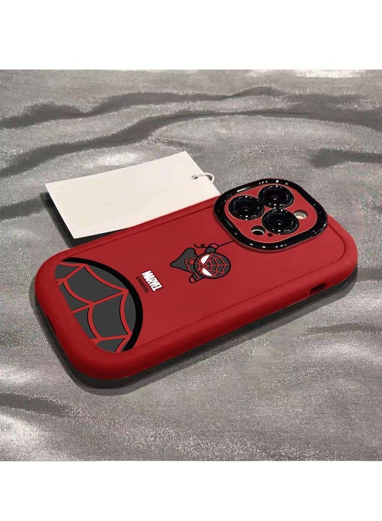 NIBEMINENT Cartoon Spider Man Protective TPU Case Cover For iPhone 14 Pro Max, Chinese Red