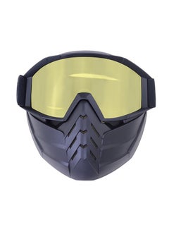 BOLLFO Off Road Half Helmet Mask, Wind And Sand Resistant, Detachable Cycling Glasses  - Image 1