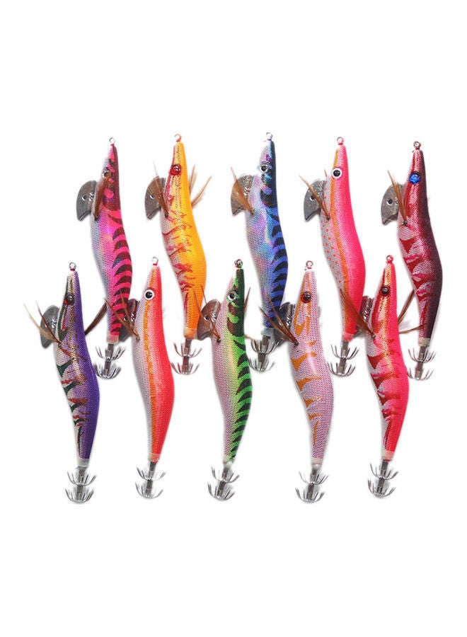 NIBEMINENT Set Of 10 Pieces Luminous Saltwater Squid Jig Cuttlefish Fishing Lure Bait Tackle With Hook 20 x 20cm - Image 1