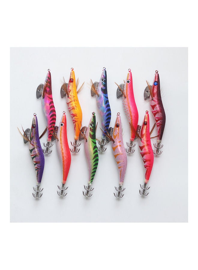 NIBEMINENT Set Of 10 Pieces Luminous Saltwater Squid Jig Cuttlefish Fishing Lure Bait Tackle With Hook 20 x 20cm - Image 5
