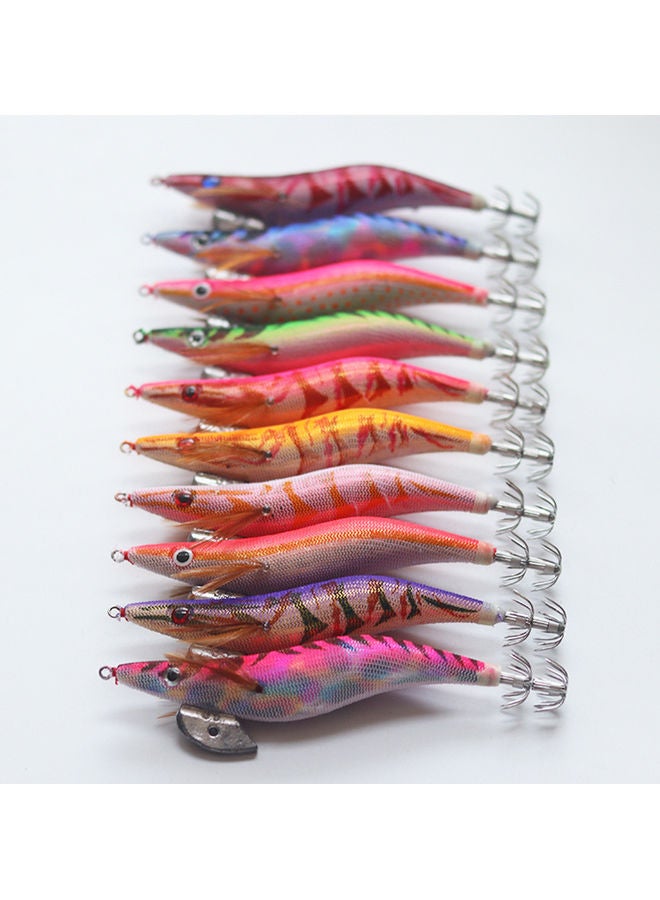 NIBEMINENT Set Of 10 Pieces Luminous Saltwater Squid Jig Cuttlefish Fishing Lure Bait Tackle With Hook 20 x 20cm - Image 2