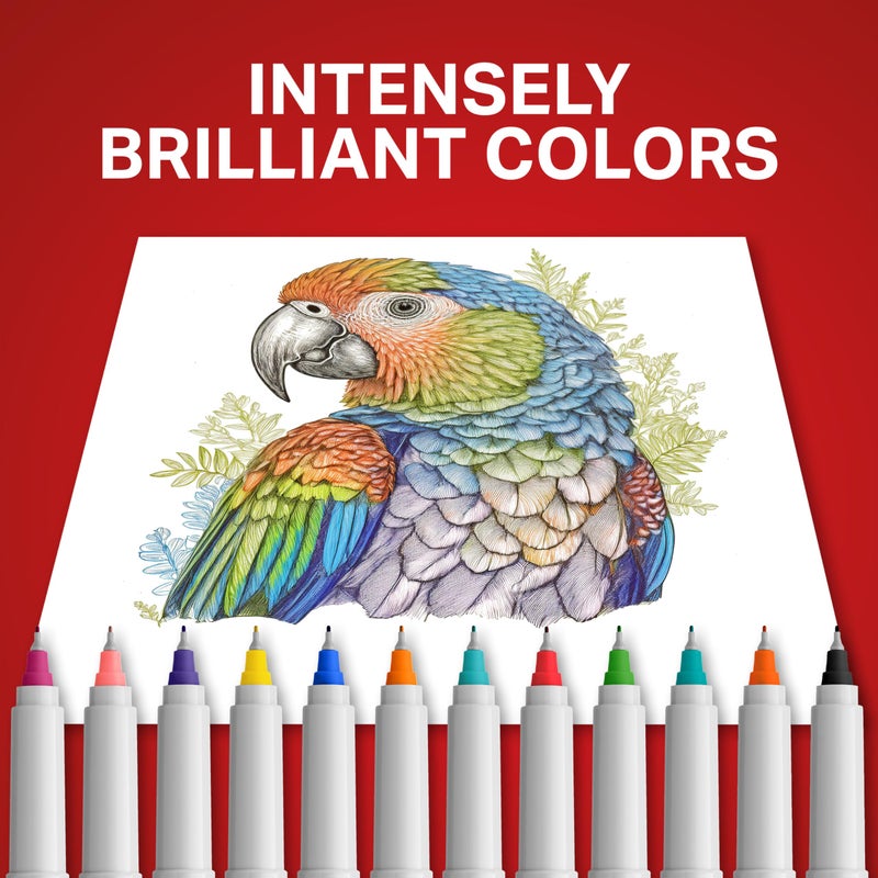Sharpie Permanent Markers Ultra Fine Point Assorted Colors 12 Count - Image 3
