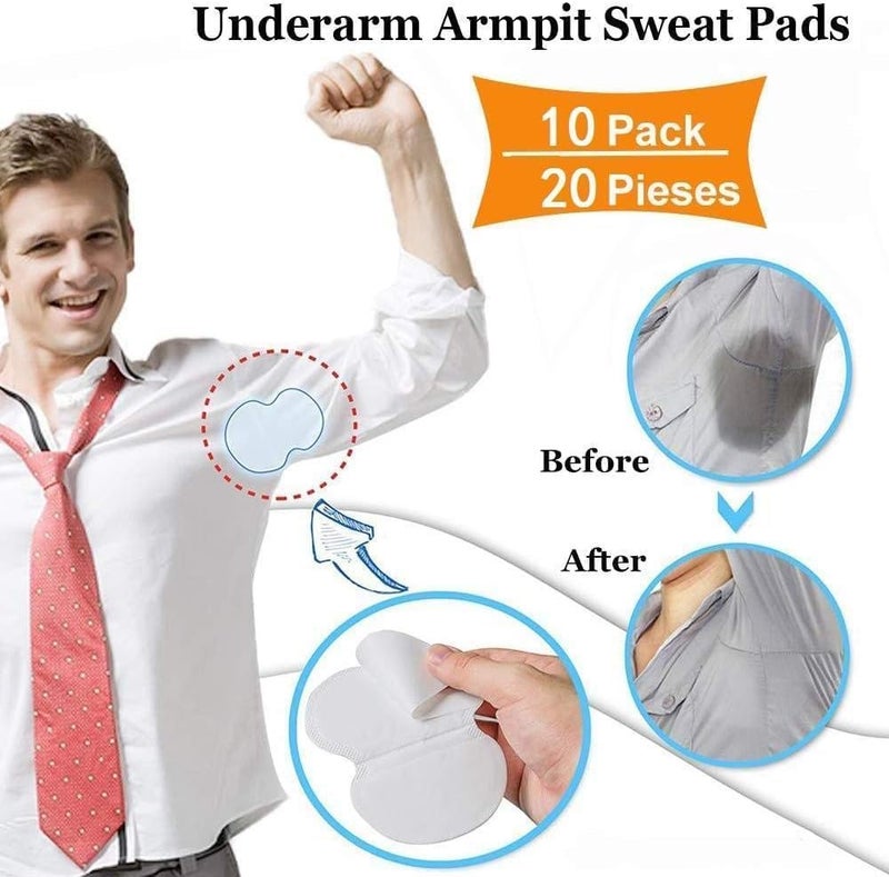 Underarm Sweat Pads, Premium Quality Anti Hyperhidrosis Pads for Men and Women, Comfortable Unflavored and Invisible with Extra Adhesive, Armpit Protection Without Sweat, Disposable 6 Pack - Image 1