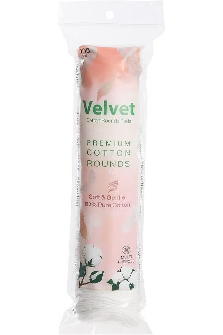 فلفيت فوط قطنية مستديرة متعددة الاغراض من القطيفة - 100قطعه