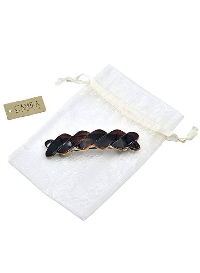 CAMILA Paris Cp2427 French Hair Barrette Clip For Girls Braided Tortoise Shell Automatic Clasp Strong Hold Grip Hair Clips For Women No Slip Durable Styling Girls Hair Accessories Made In France - Image 5