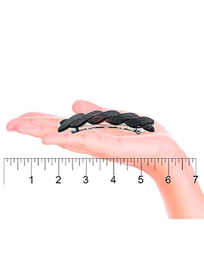 CAMILA Paris Cp2427 French Hair Barrette Clip For Girls Braided Tortoise Shell Automatic Clasp Strong Hold Grip Hair Clips For Women No Slip Durable Styling Girls Hair Accessories Made In France - Image 4